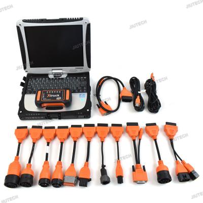 China XTRUCK Y009 multi brand heavy construction machinery truck construction excavator diagnostic tool+CF19 laptop for sale