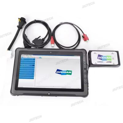 Cina F110 tablet + per Doosan Diagnostic Tool DDT SCR+DPF+G2 DCU+G2 ECU+G2 Scan DD ECU pacchetto software +keygen in vendita