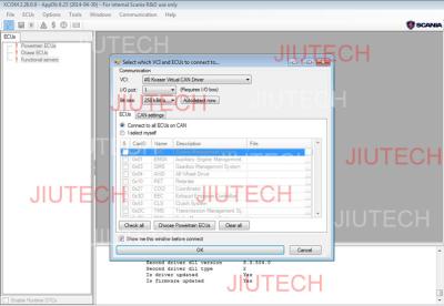 중국 다 언어 Scania VCI2 VCI3/SCANIA XCOM는을 위한 Scania ECU를 변경합니다 판매용