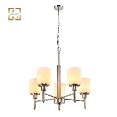 China Contemporary Modern Luxury Nickel Large Fitting Ceiling Light Home Decor Chandelier 5 Pendant Light Hanging Lamp Chandelier for sale