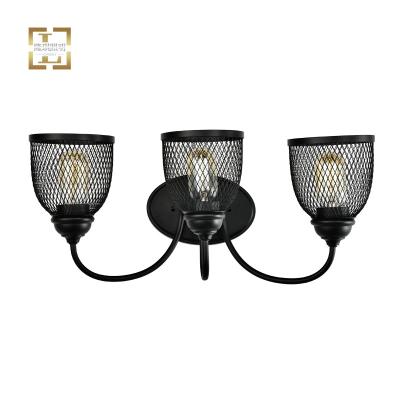 China Modern Indoor Decorative Iron E26 Industrial Low 3 Body Wall Light Mount Lights Hotel Room Wall Light Fixture Indoor Cafe for sale