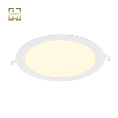 China Modern ETL Approved Ultra Thin Down Light Indoor Acrylic Recessed Panel Lights Round Led Indoor Ceiling Pot Light For Home Office for sale