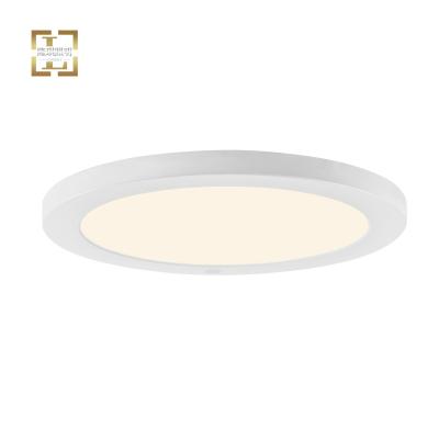 China Contemporary Infrared Motion Sensor Surface Mounted Led Ceiling Light Ultra Dimmable Slim And CCT Dimmable Led Plastic Body Panel Light for sale