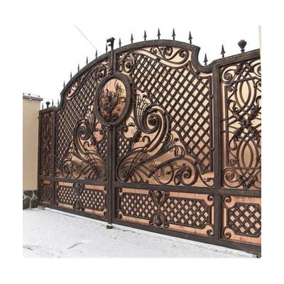 China Wholesale High Quality Heat Insulation Wrought Iron Door Base Track Door Grill Design for sale