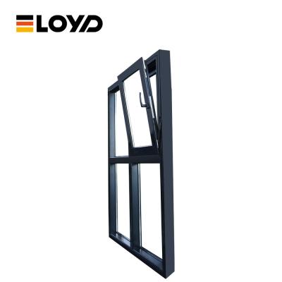 China Modern Panoramic Extra Slim Frame Aluminium Tilt And Turn Windows for sale