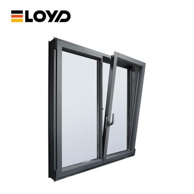 China Cuadro de aluminio de aleación de ventanas de ruptura térmica de aluminio de vidrio inclinado y girar ventanas en venta