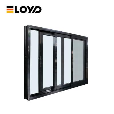 China Exterior Window Glass Slider Hurricane Impact Thermally Broken Aluminum Windows for sale