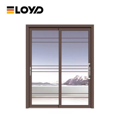 China Super Large Sliding Glass Aluminum Frame Triple Glass Sliding Doors For Patio for sale