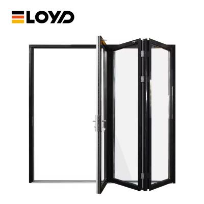 China Extra Large Bifold Patio Doors Garden Aluminium Front Doors Storefront for sale