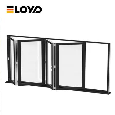 China Left Out Swing Folding Patio Doors Exterior Accordion Weatherstripping Door for sale