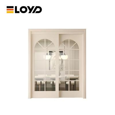 China Entrance Powder Coated Aluminum Door Black Double Glazed Doors for sale