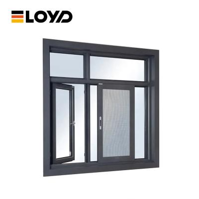 China Waterdicht geharmoniseerd glas aluminium dubbel schuifvensters beveiligingssloten Te koop