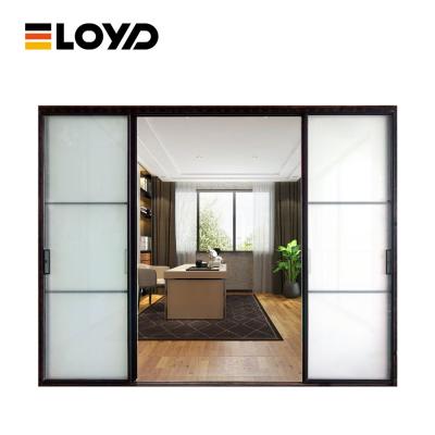 China Minimalist Waterproof Glass Sliding Door Burglar Proof Unbreakable ODM for sale