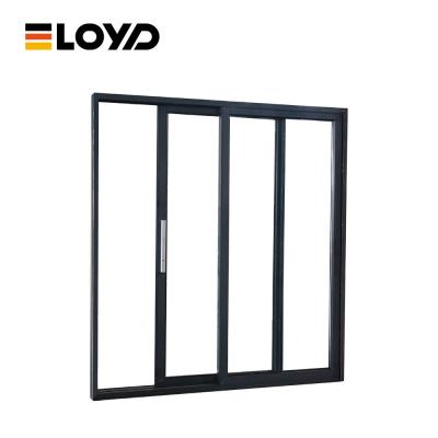 China Antitheft Clear 60 Inch Sliding Glass Door Aluminum Storefront Customised for sale