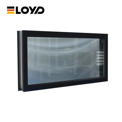 China Hurricane Impact Windproof Fixed Window Aluminium Anthracite Grey For Apartment for sale