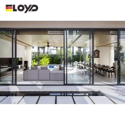 China High Quality Double Glazed Aluminum Lift Sliding Door With Mosquito Net for sale