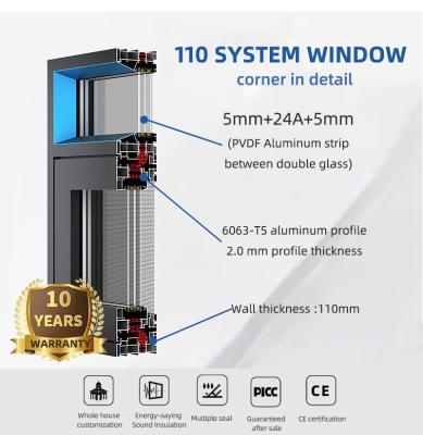 China European Standard Soundproof Double Glazing Aluminum Tilt Turn Windows Modern Design for sale