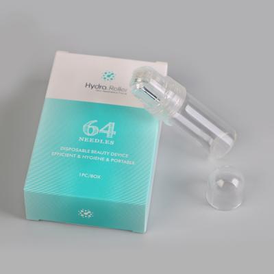 China Anti-Puffiness Needle Hydra Roller 0.25-1.0mm Hydra Needle 64 Titanium Microneedle Titanium Derma Roller for sale