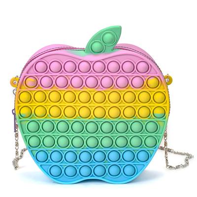 China Factory wholesale fashion restless person bubble bag silicone push bubble ladies simple handbags for sale