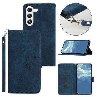 China Luxury Shockproof Business Wallet Leather Case With Kickstand For Samsung Unique Design Flip Wallet Cover With Strap for sale