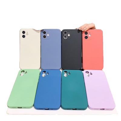 China Shockproof Liquid Slim Fashion Phone Silicone Mobile Cases For iPhone Multi Color White Phone Case for sale