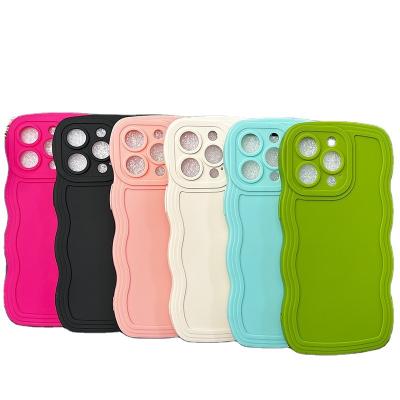 China Big Wave TPU Mobile Phone Case Shockproof Multi Color Unique Design For iPhone for sale