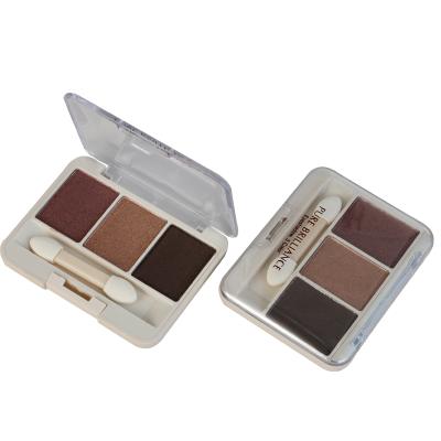 China Acne / Spot Removing 3 Colors Vegan Eyeshadow Makeup Cosmetics Private Label Palette Eyeshadow Kit for sale