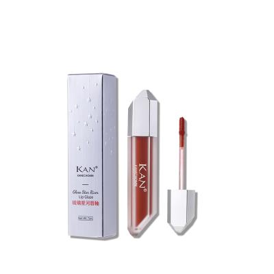 China Private Label Waterproof Cosmetics Waterproof Vegan Nude Fruity Dropping Cream Cute Lip Dye Lip Gloss for sale