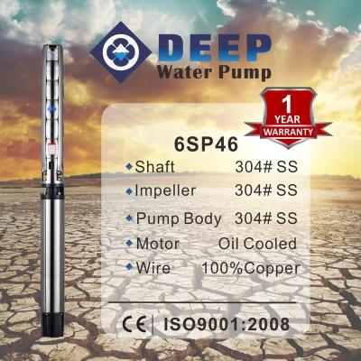 China 304/316 Inch 6SP46 6 Inch Bowl Impellers Steel Fabricated Deep Well Submersible Water Pump 6 304 Stainless Steel Satinless SS For Agriculture for sale