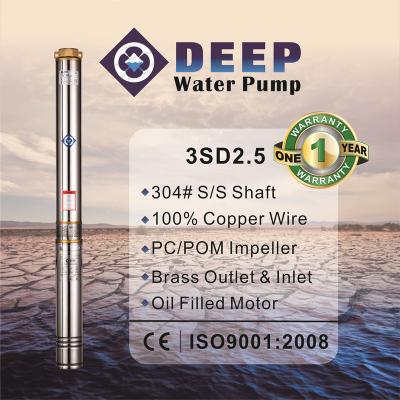 China 304 SS / 316SS 3 SD 2.5 [3 inch good deep borehole submersible water pump (high price and quality)] for sale