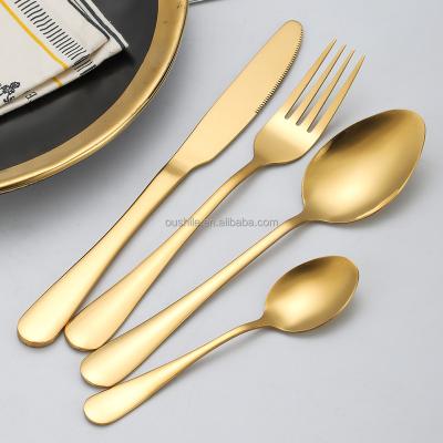 China Sustainable Western Dinner Spoon Fork Knife 1010 Stainless Steel Cutlery 4Pcs Set for sale