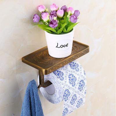 China Hot Selling Zinc Alloy Luxury Metal Bathroom Accessories Wall Mounted Type Shelf for sale