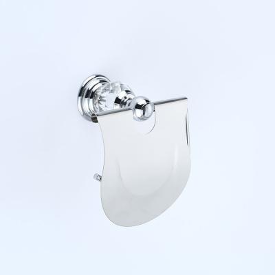 China Luxury High End Hardware Products Alloy Toilet Paper Holder Wall Mounted Crystal Crystal Wholesale for sale