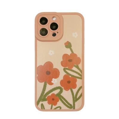 China Wholesale Waterproof Matte Silicone Mobile Phone Accessories Spring Floral Printing Soft Cases For iPhone 13 Pro Max for sale