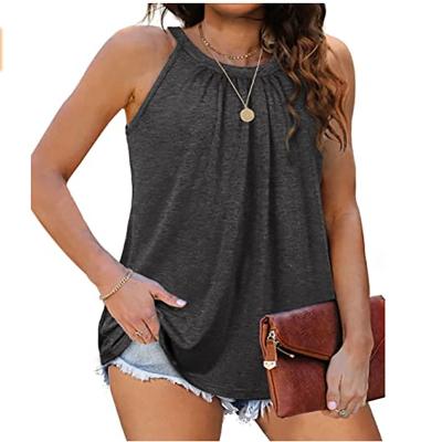 China 2022 Hot Selling Sexy QUICK DRY O-Neck Comfortable Women Tank Tops Loose Fit Soft Spaghetti Strap T-shirt Camisole For Young Lady for sale