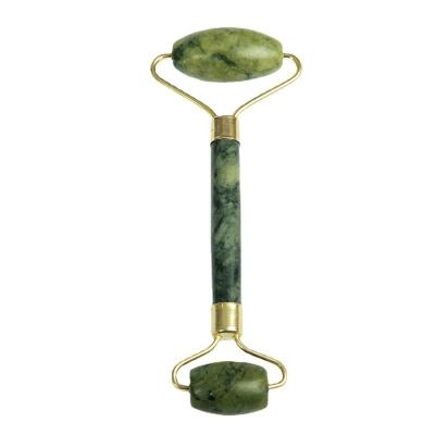 China Skin Tightening Xiuyan Jade Double Headed Facial Roller Massager Beauty Device Jade Neck Body Massager and Skin Care Tool for sale