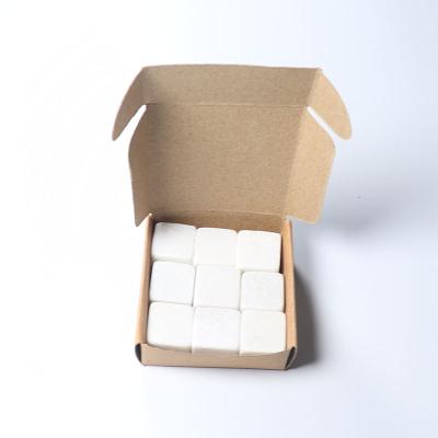 China Viable Factory Wholesale 9pcs/set Whiskey White Marble Stone Quick Cooling Ice Cubes Frozen Natural Marble Tartar for sale