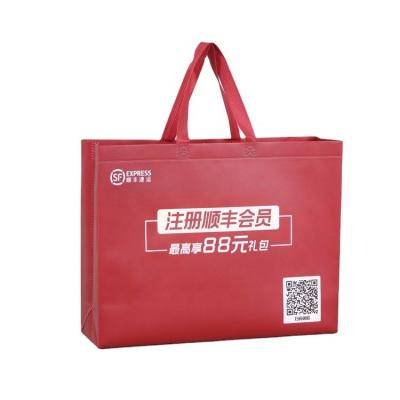 China Good Quality Non Woven Fabric Reusable Grocery Handled Eco Friendly Tote Bag With Custom Logo for sale