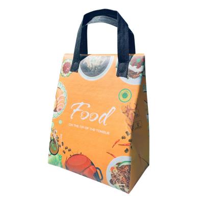 China Factory Price Custom Logo Printing Insulated Reusable Ultrasonic Hot-Press Laminated Nonwoven Insulated Aluminum Foil Cooler Customer Bag for sale