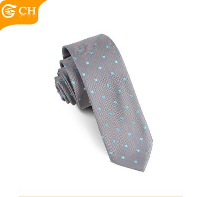 China Custom Wholesale Fashion Stripe Mens Handmade Silk Tie Dots Necktie for sale