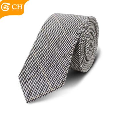 China High Quality Custom Woolen Fashion Plaid Design Skinny Woolen Ties for sale