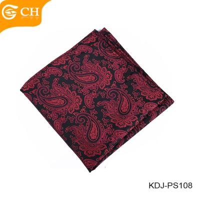 China 100% Polyester Dot High Quality Wholesale Paisley And Paisley Dot Design Men Pocket Square Handkerchief for sale