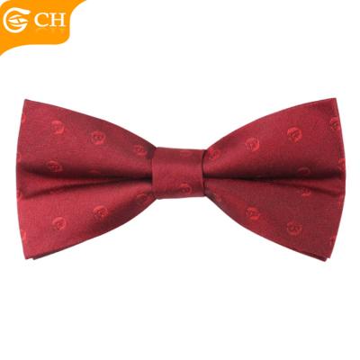 China Popular Wholesale Bowties Silk Logo Red Bow Tie Custom Woven for sale