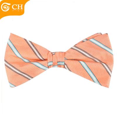 China High Quality Colorful Fine Striped Striped Mens Silk Bow Tie For Kids for sale