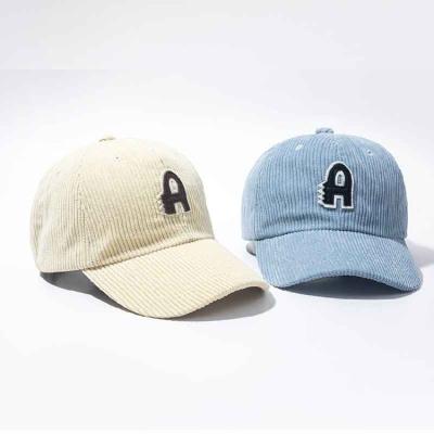 China COMMON Adjustable 6 Panel Corduroy Baseball Trucker Hat With Applique Logo for sale