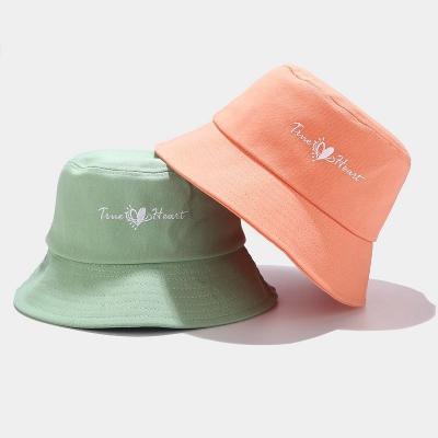 China Hot Selling Simple Picture Bucket Hat With Embroidery Cotton Bucket Hat Bulk Wholesale Cotton for sale