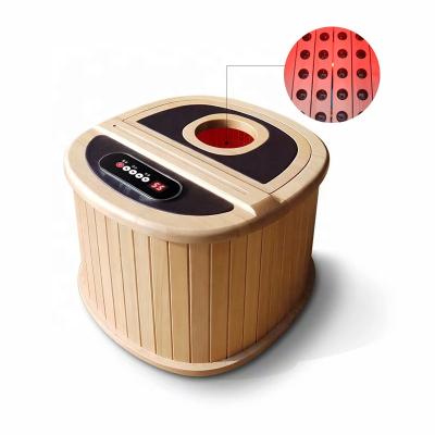 China Portable Computer Control Panel OEM&ODM Mini Wooden Infrared Steam Foot Sauna for sale