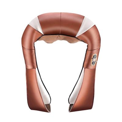 China Hot Selling Shiatsu Body Warm PU Leather Neck And Shoulder Kneading Massager for sale