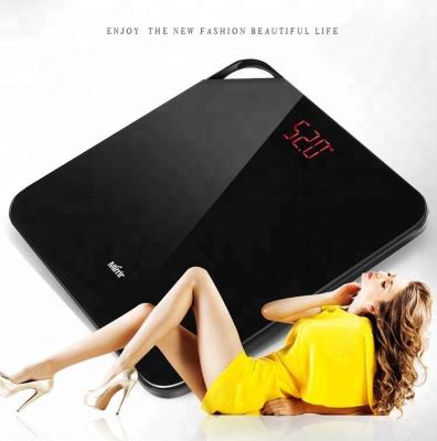 China WITH COVER High Quality Personal Black Digital LED Body Weight Bathroom Scale With Portable Handle for sale