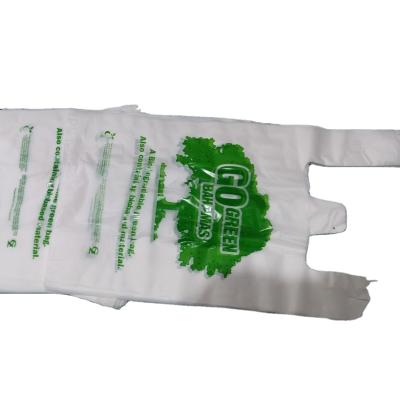 China biodegradable & Compostable Customized Biodegradable Grocery Bags T-Shirt Shopping Bag for sale